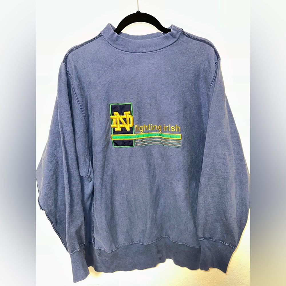 Vintage Notre Dame Embroidered Crewneck